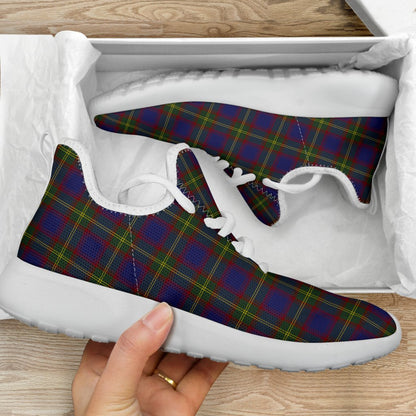 Durie Tartan Plaid Mesh Knit Sneakers