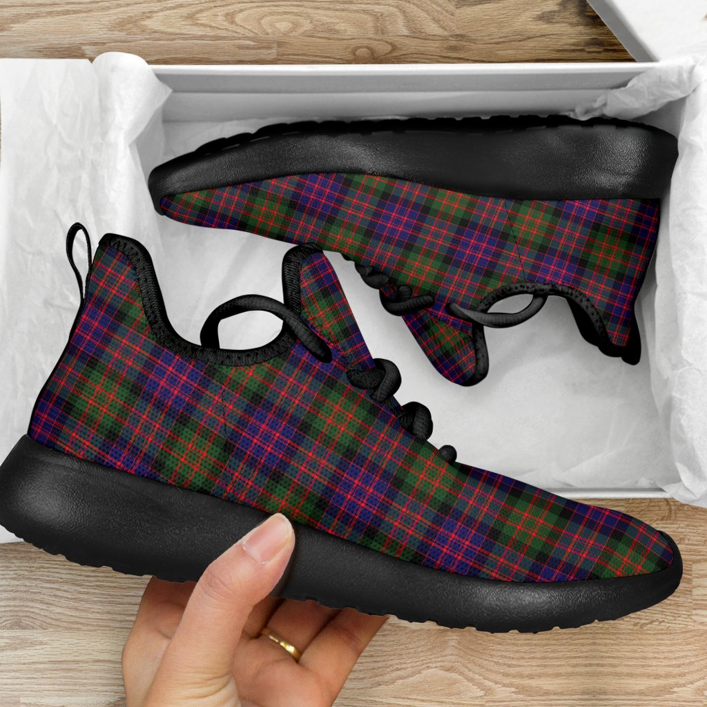 MacDonald Modern Tartan Plaid Mesh Knit Sneakers