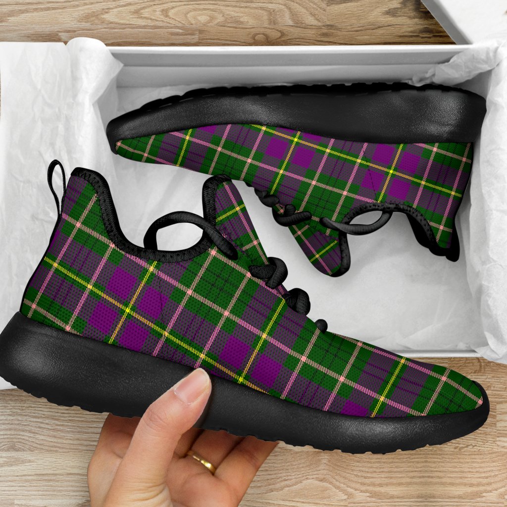 Taylor Tartan Plaid Mesh Knit Sneakers