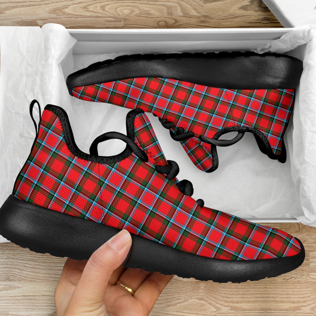 Sinclair Modern Tartan Plaid Mesh Knit Sneakers