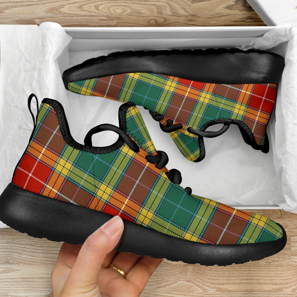 Buchanan Old Sett Tartan Plaid Mesh Knit Sneakers