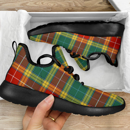 Buchanan Old Sett Tartan Plaid Mesh Knit Sneakers