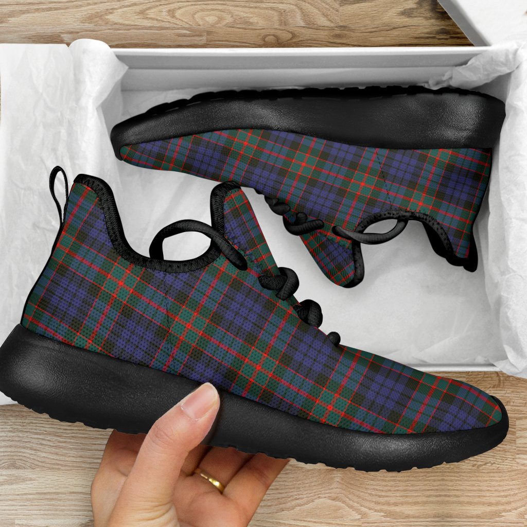 Fletcher of Dunans Tartan Plaid Mesh Knit Sneakers