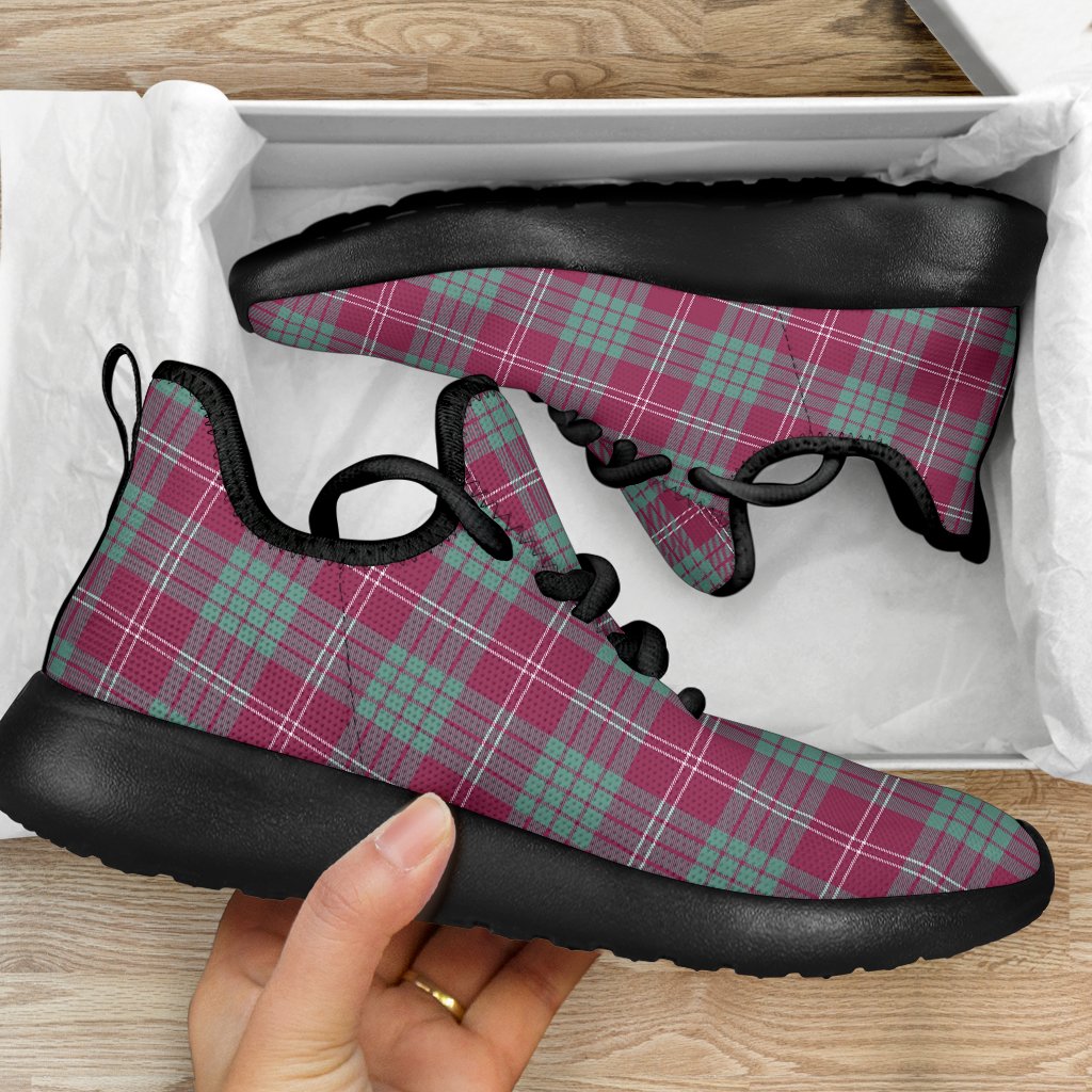 Crawford Ancient Tartan Plaid Mesh Knit Sneakers