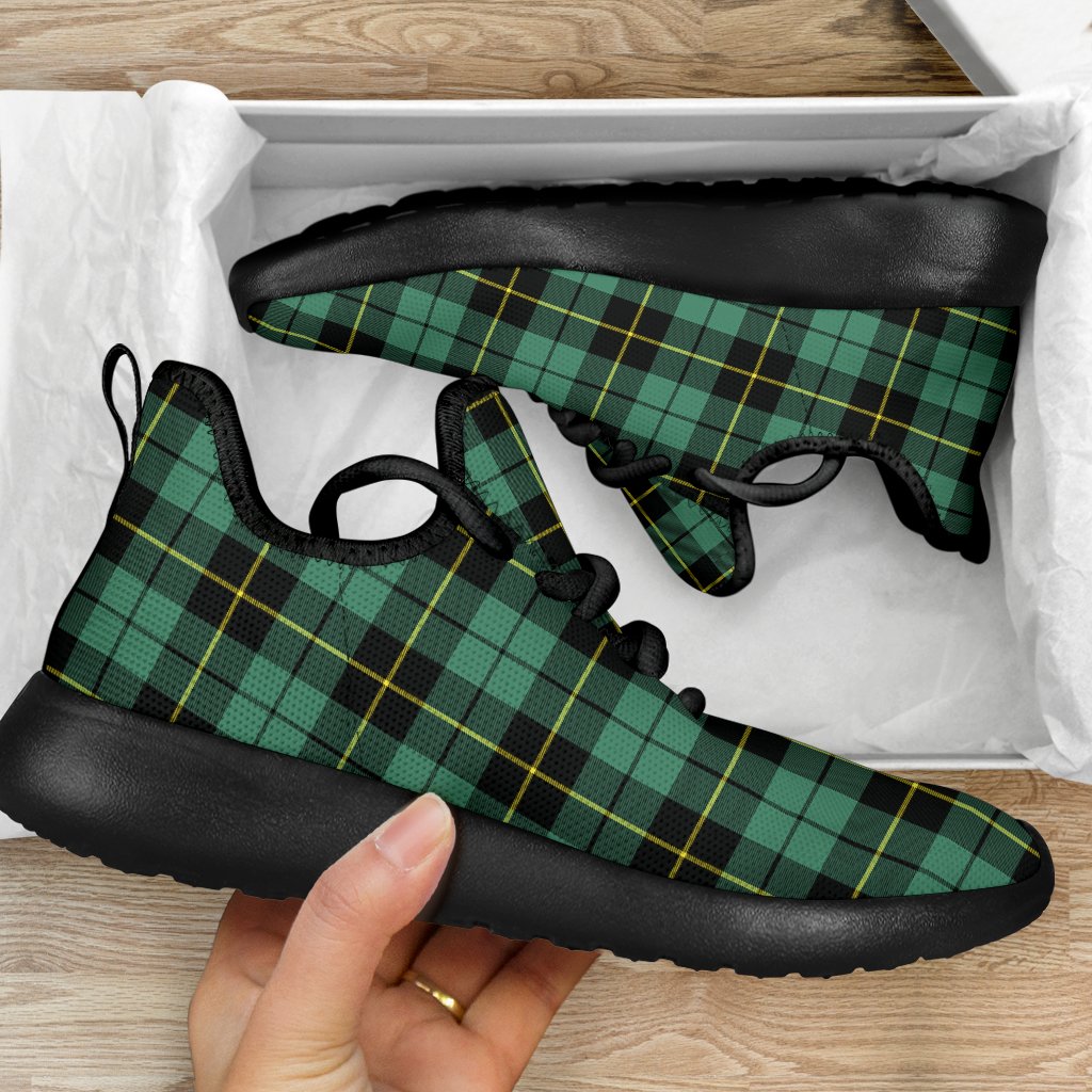 Wallace Hunting Ancient Tartan Plaid Mesh Knit Sneakers