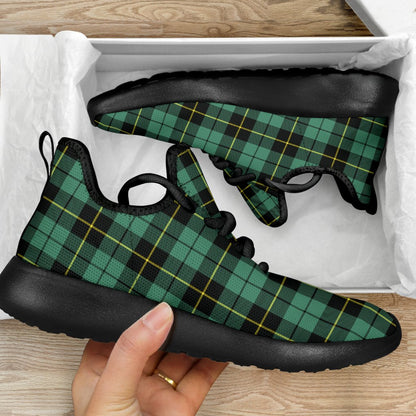 Wallace Hunting Ancient Tartan Plaid Mesh Knit Sneakers