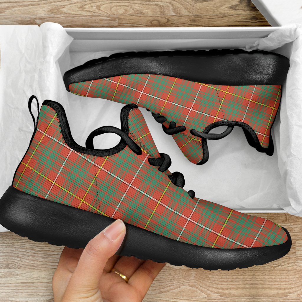 Bruce Ancient Tartan Plaid Mesh Knit Sneakers