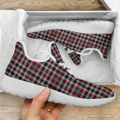 Borthwick Ancient Tartan Plaid Mesh Knit Sneakers