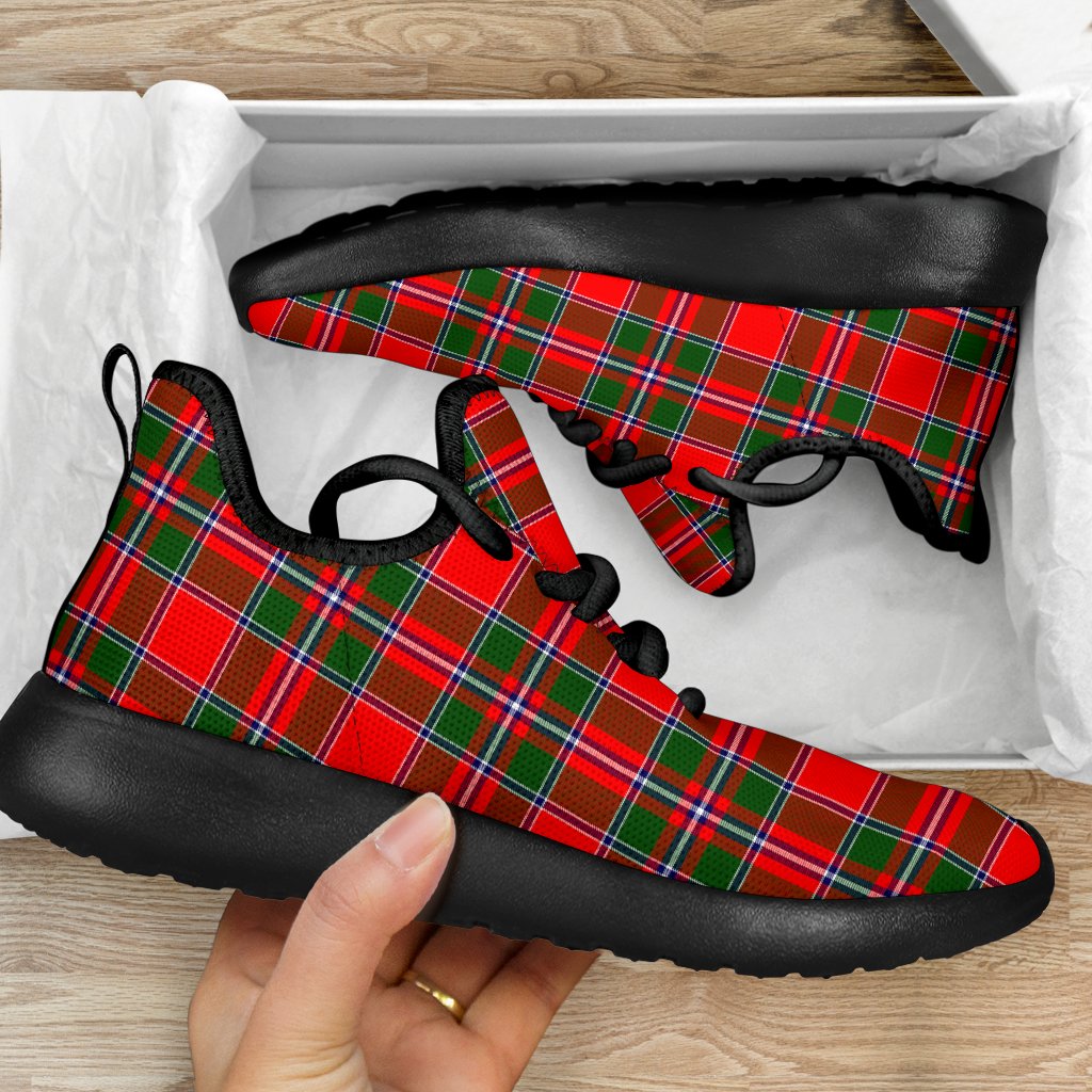 Spens Modern Tartan Plaid Mesh Knit Sneakers