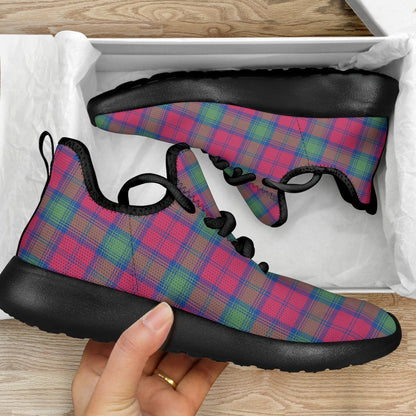 Lindsay Ancient Tartan Plaid Mesh Knit Sneakers