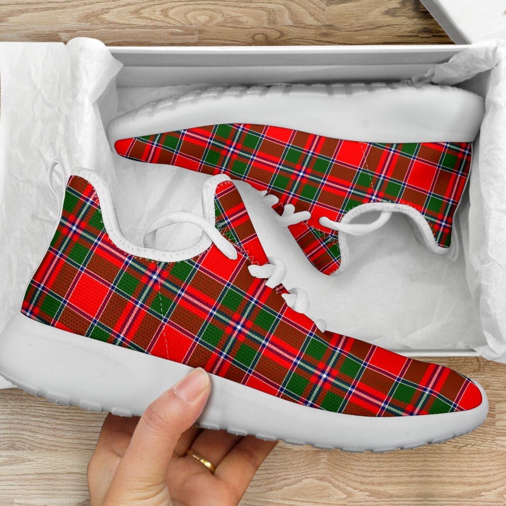 Spens Modern Tartan Plaid Mesh Knit Sneakers