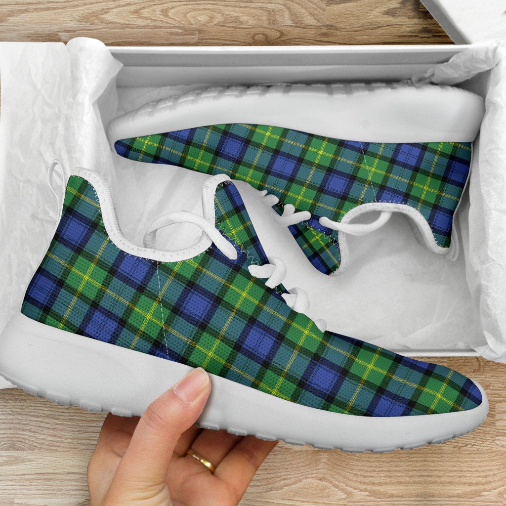 Gordon Old Ancient Tartan Plaid Mesh Knit Sneakers