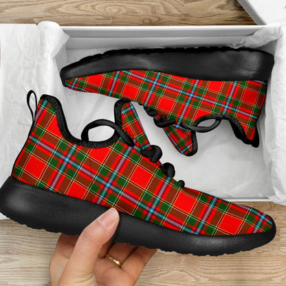 Drummond of Perth Tartan Plaid Mesh Knit Sneakers