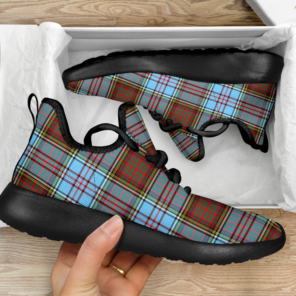 Anderson Ancient Tartan Plaid Mesh Knit Sneakers