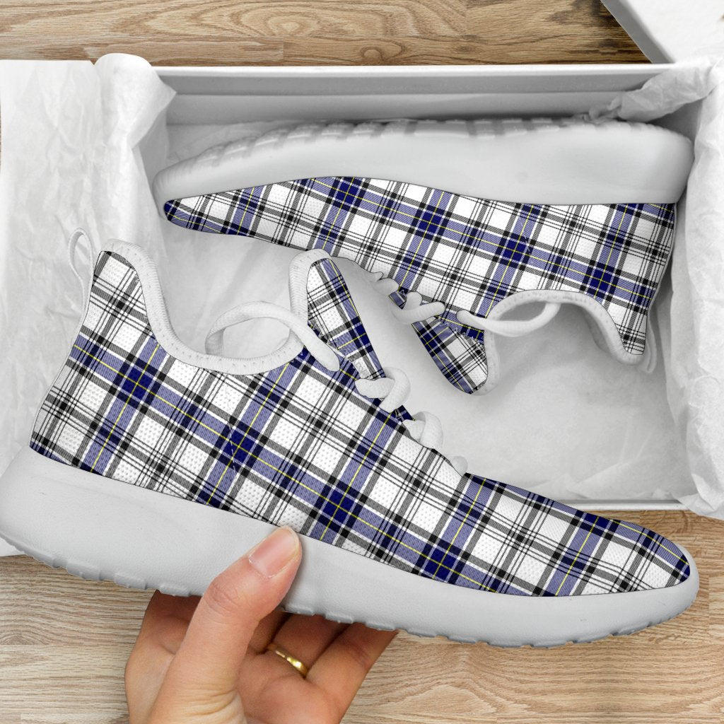 Hannay Modern Tartan Plaid Mesh Knit Sneakers