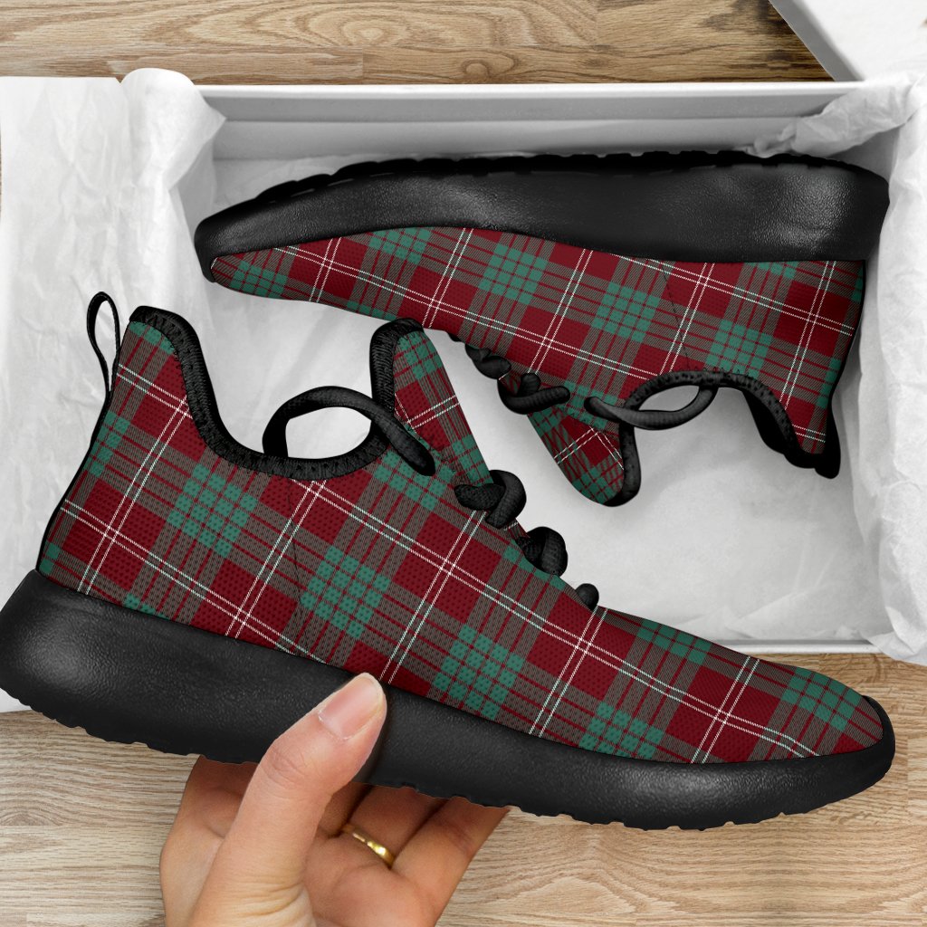 Crawford Modern Tartan Plaid Mesh Knit Sneakers