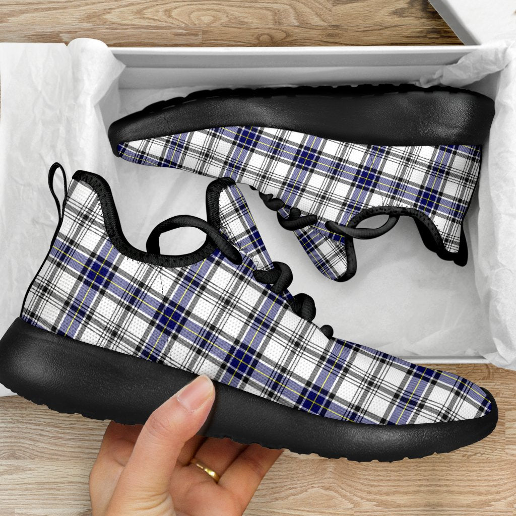 Hannay Modern Tartan Plaid Mesh Knit Sneakers