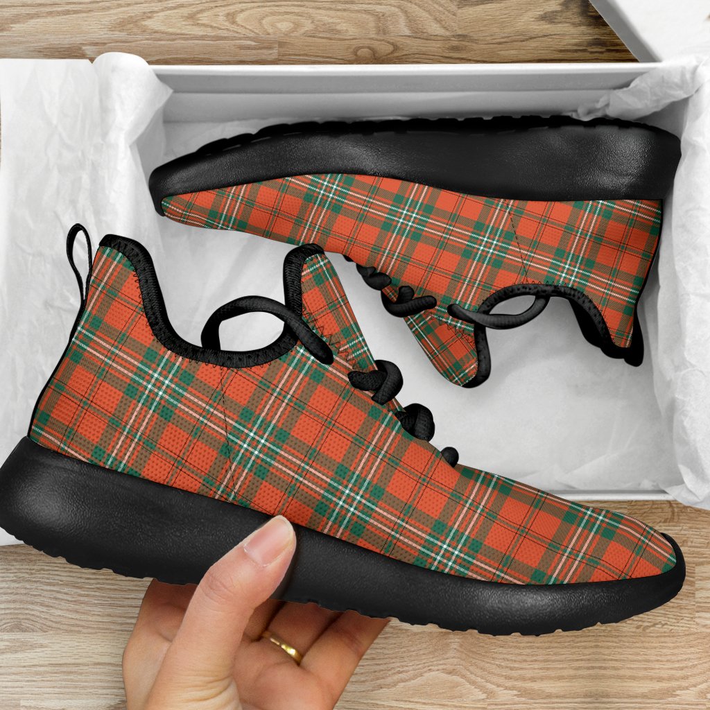 Scott Ancient Tartan Plaid Mesh Knit Sneakers