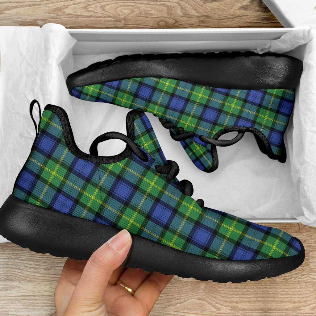 Gordon Old Ancient Tartan Plaid Mesh Knit Sneakers