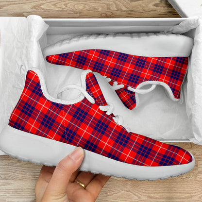 Hamilton Modern Tartan Plaid Mesh Knit Sneakers