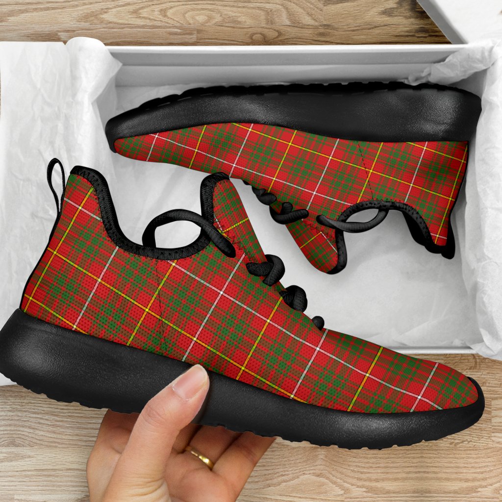 Bruce Modern Tartan Plaid Mesh Knit Sneakers