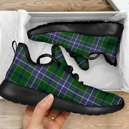 Wishart Hunting Modern Tartan Plaid Mesh Knit Sneakers