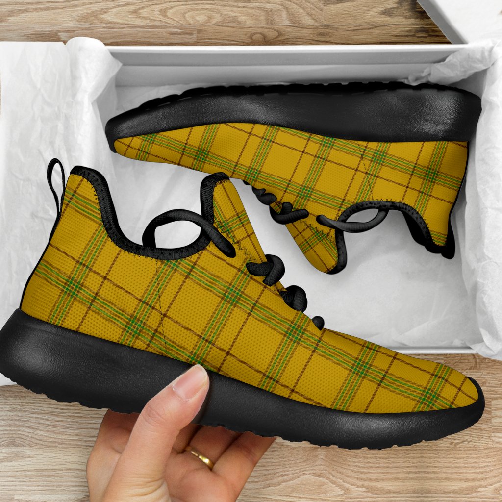 Houston Tartan Plaid Mesh Knit Sneakers