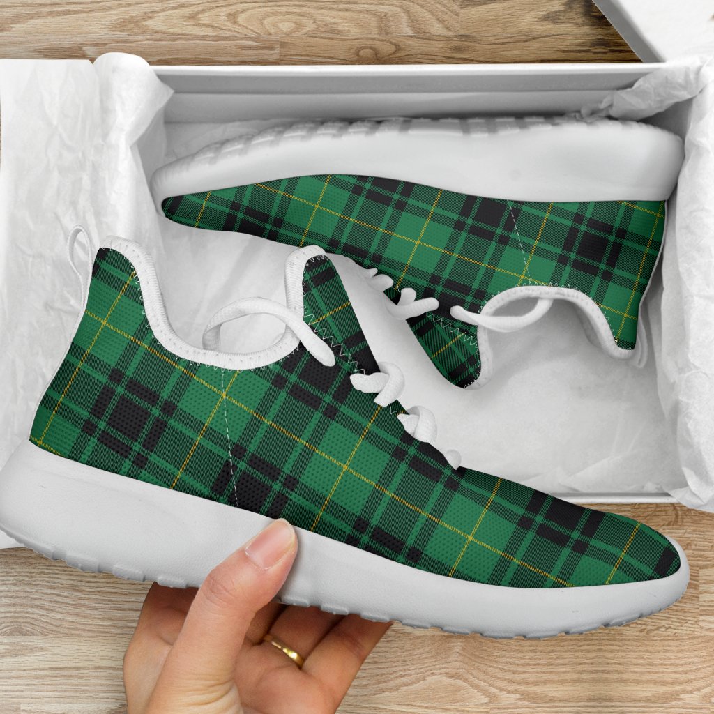 MacArthur Ancient Tartan Plaid Mesh Knit Sneakers