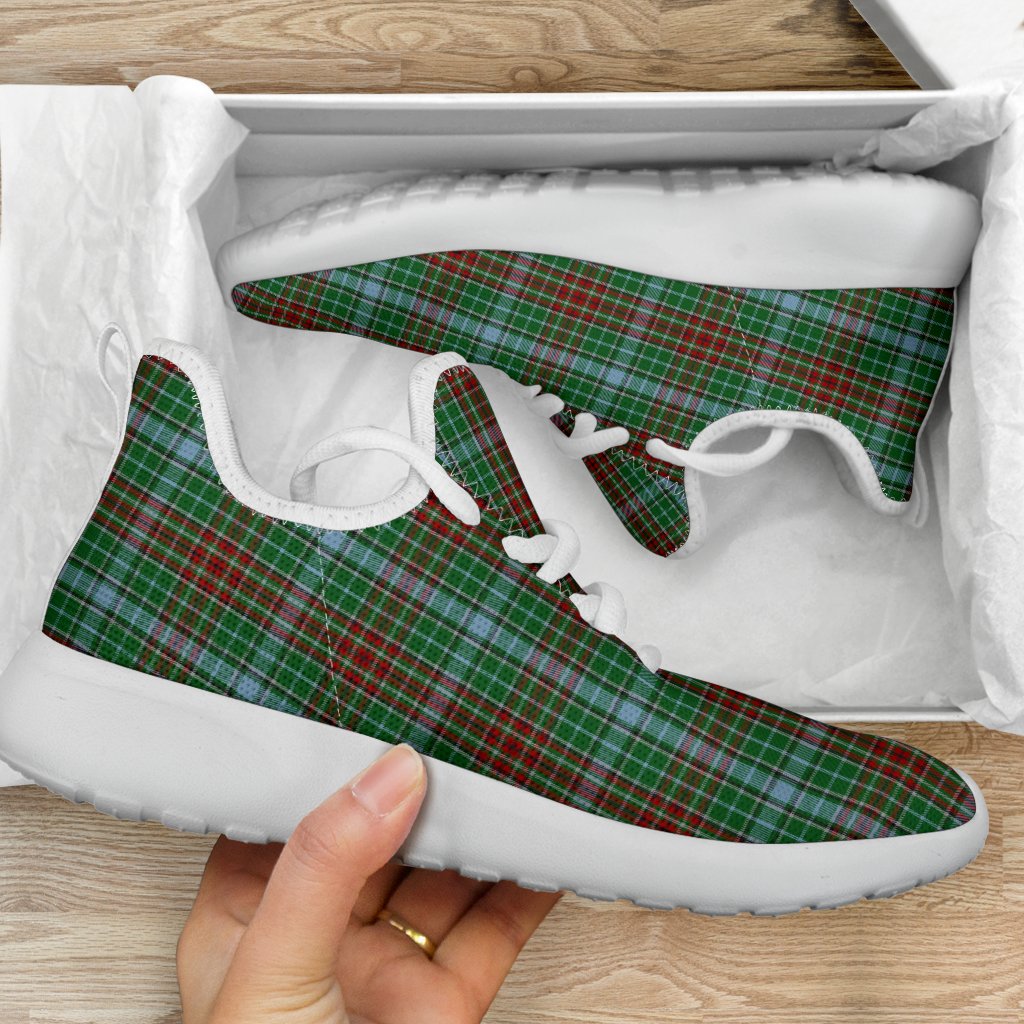 Gayre Tartan Plaid Mesh Knit Sneakers