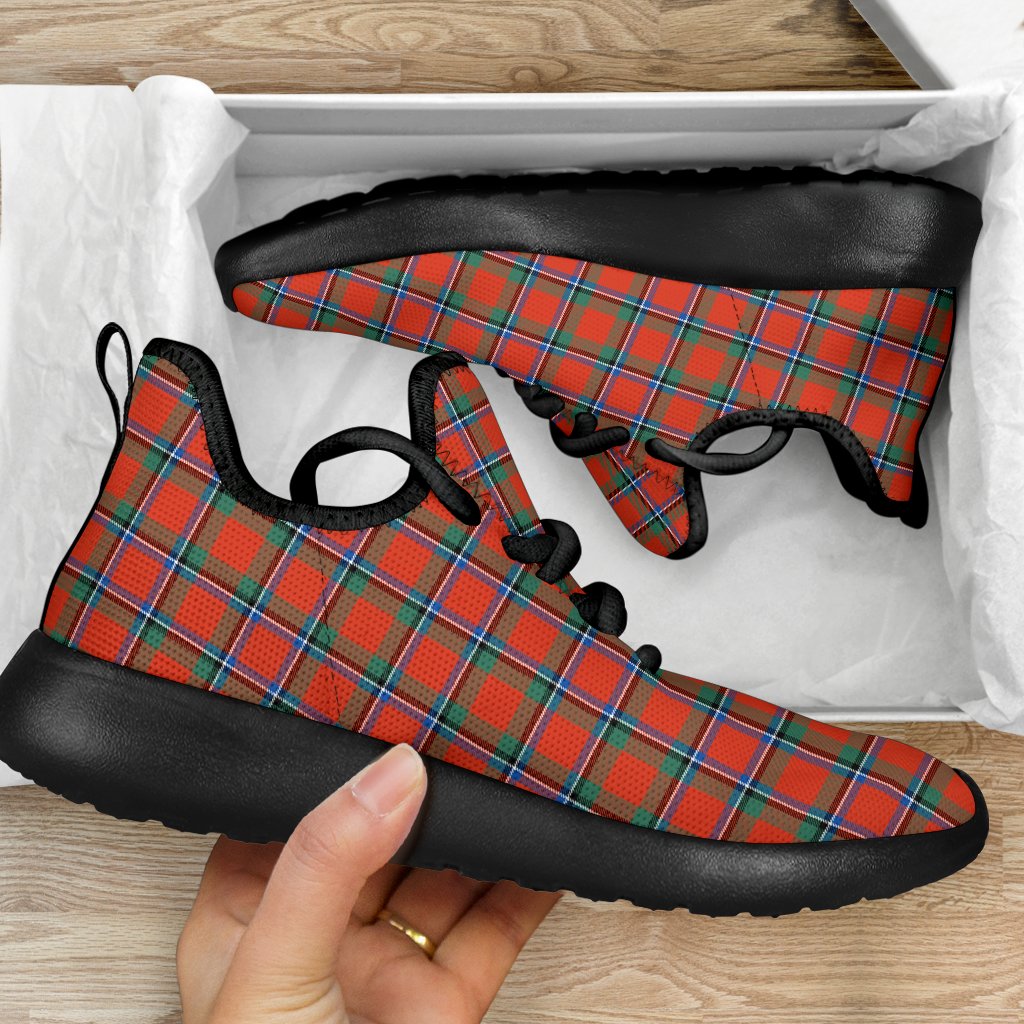 Sinclair Ancient Tartan Plaid Mesh Knit Sneakers