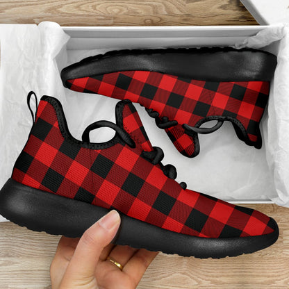 Rob Roy MacGregor Modern Tartan Plaid Mesh Knit Sneakers