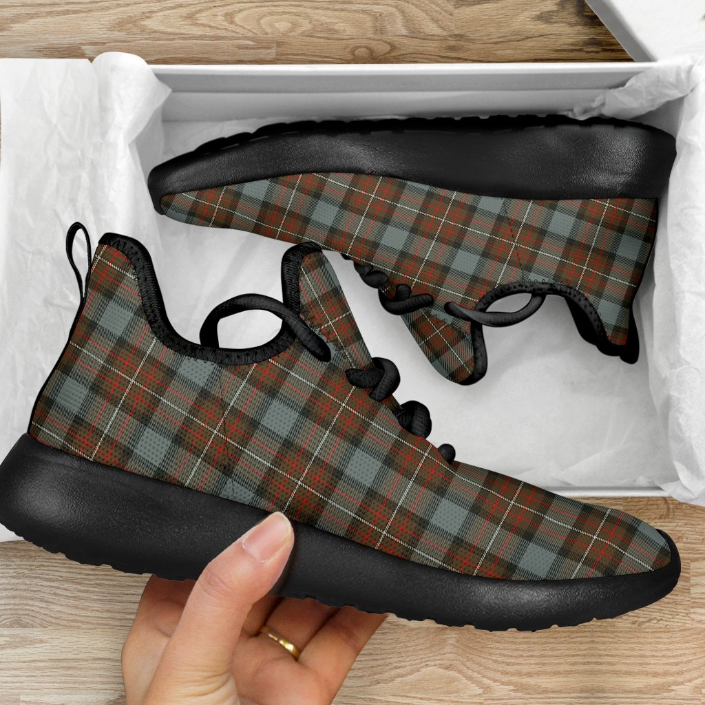 Fergusson Weathered Tartan Plaid Mesh Knit Sneakers