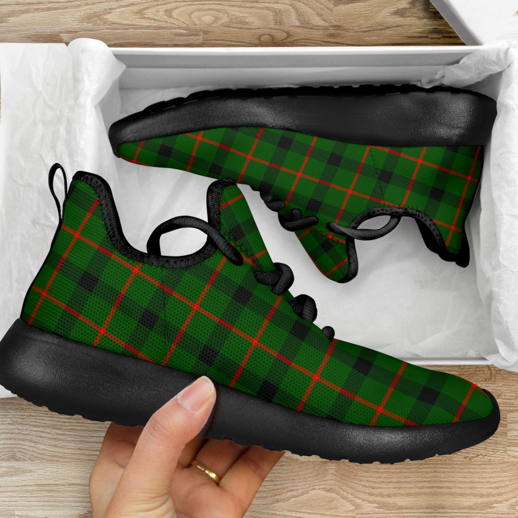 Kincaid Modern Tartan Plaid Mesh Knit Sneakers