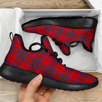 Leslie Modern Tartan Plaid Mesh Knit Sneakers