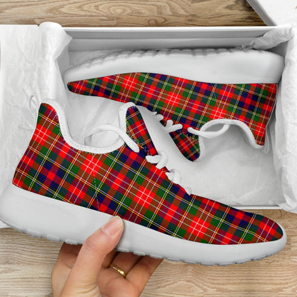 Christie Tartan Plaid Mesh Knit Sneakers