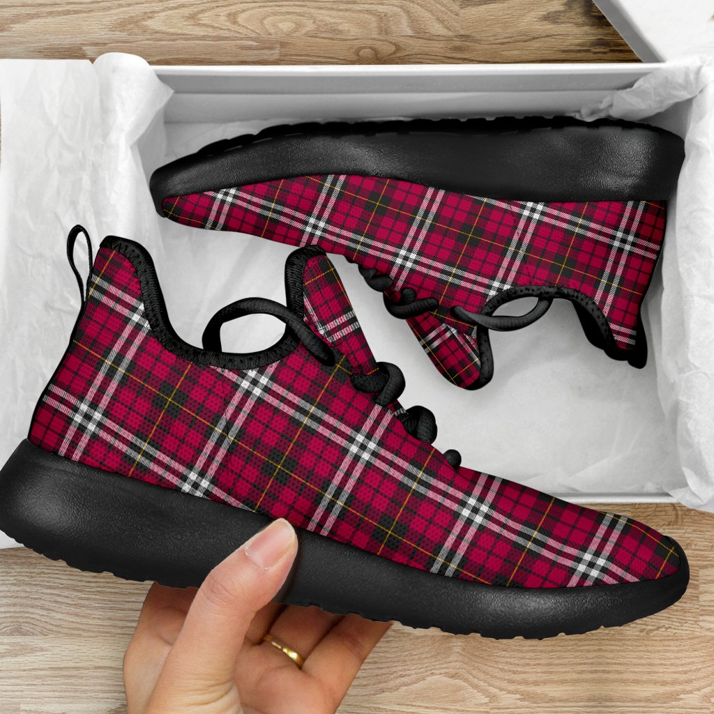 Little Tartan Plaid Mesh Knit Sneakers