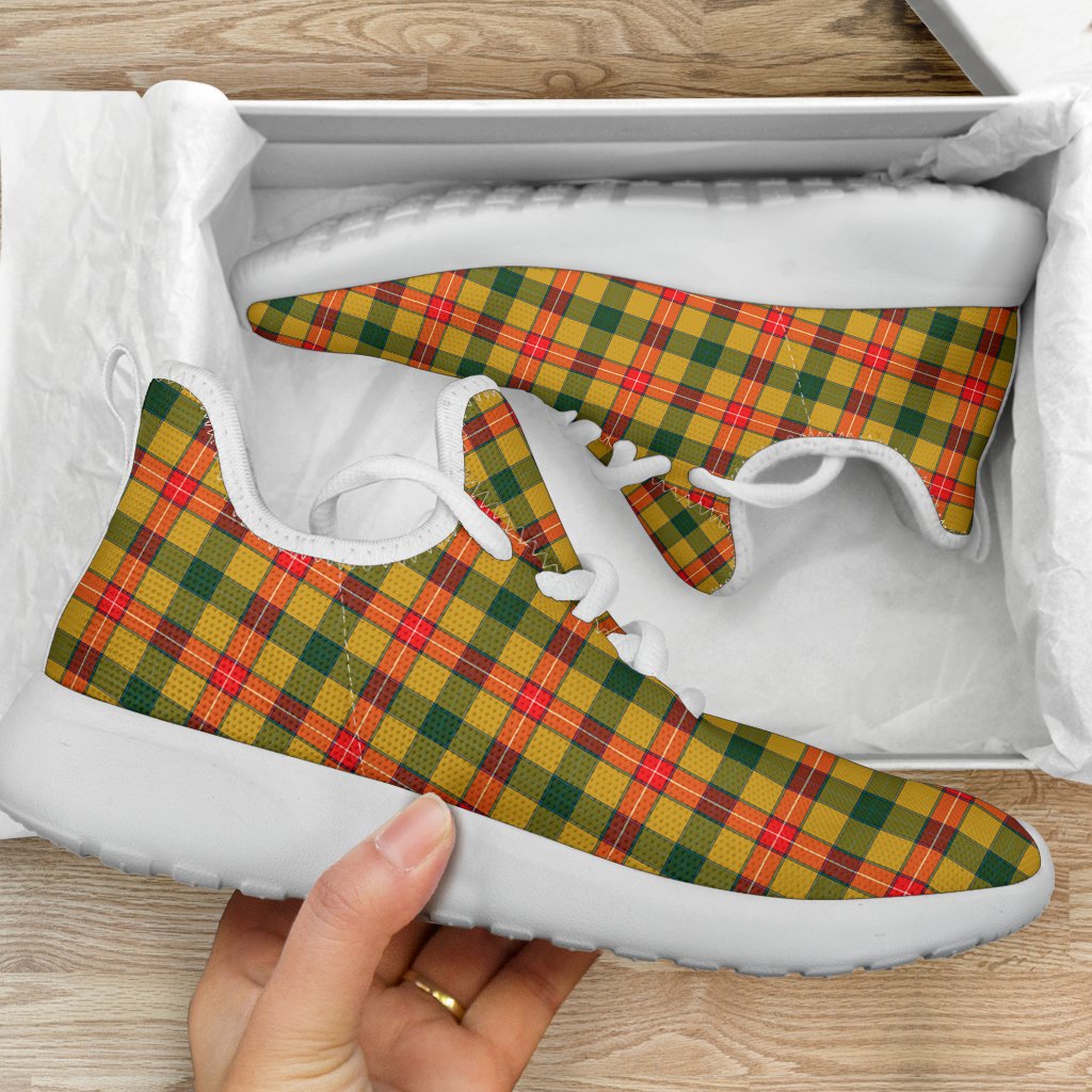 Baxter Tartan Plaid Mesh Knit Sneakers