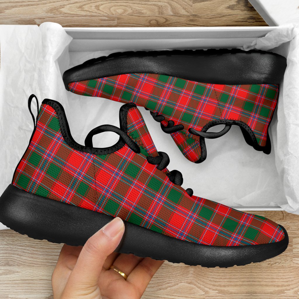 Dalziel Modern Tartan Plaid Mesh Knit Sneakers