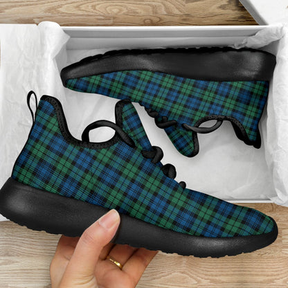 Campbell Ancient 02 Tartan Plaid Mesh Knit Sneakers