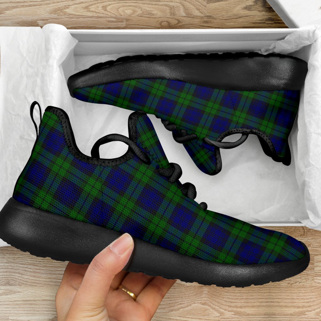 Campbell Modern Tartan Plaid Mesh Knit Sneakers