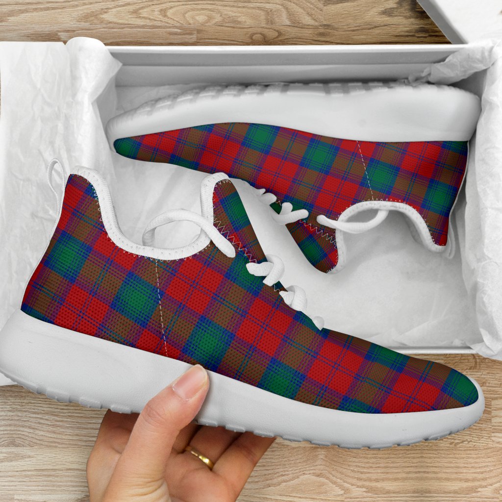 Lindsay Modern Tartan Plaid Mesh Knit Sneakers