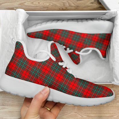 Cumming Modern Tartan Plaid Mesh Knit Sneakers