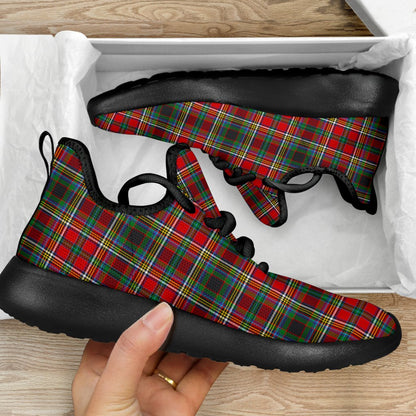 Anderson of Arbrake Tartan Plaid Mesh Knit Sneakers