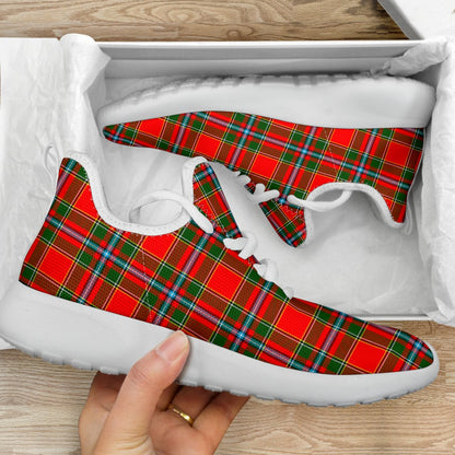 Drummond of Perth Tartan Plaid Mesh Knit Sneakers