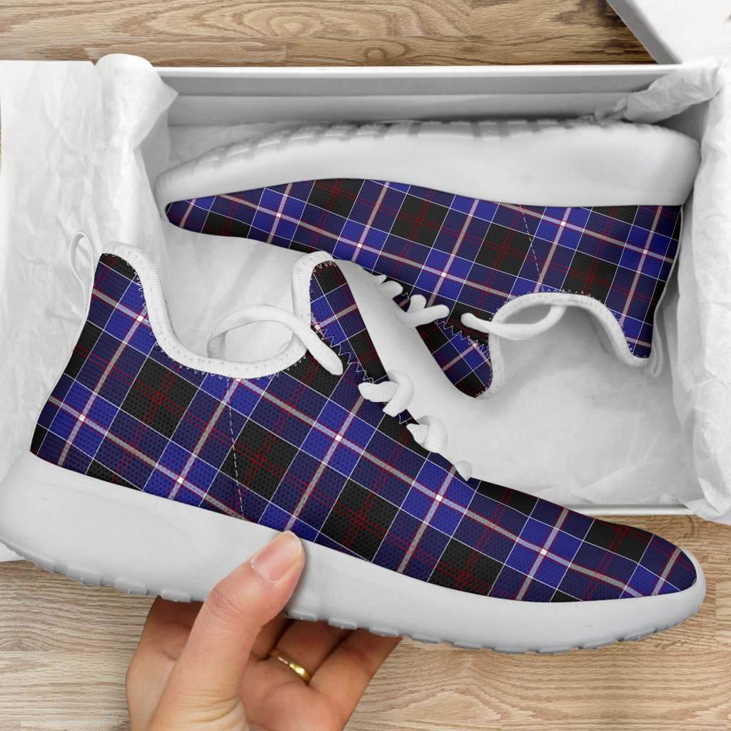 Dunlop Modern Tartan Plaid Mesh Knit Sneakers