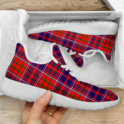 Cameron of Lochiel Modern Tartan Plaid Mesh Knit Sneakers