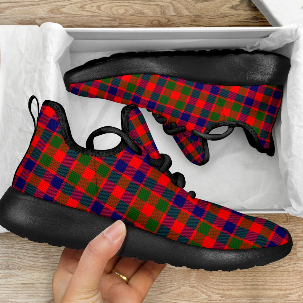 Gow Modern Tartan Plaid Mesh Knit Sneakers