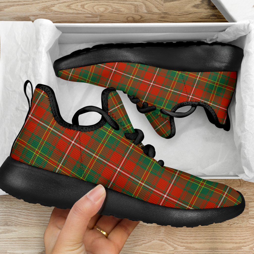 Hay Ancient Tartan Plaid Mesh Knit Sneakers