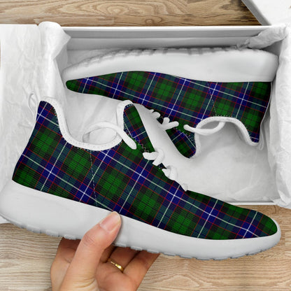 Russell Modern Tartan Plaid Mesh Knit Sneakers