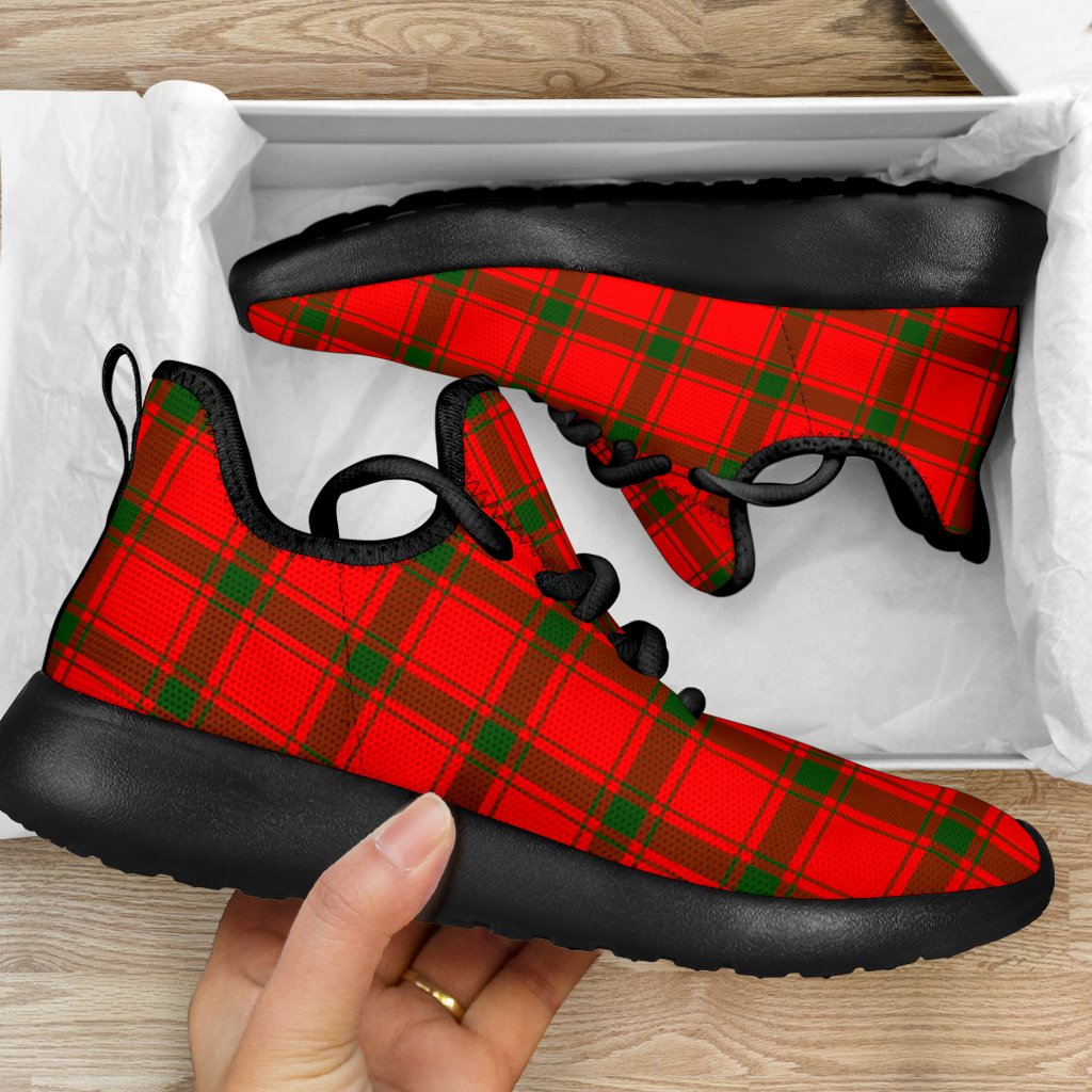 MacDonald of Sleat Tartan Plaid Mesh Knit Sneakers